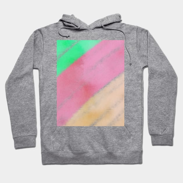 Green yellow red watercolor abstract art Hoodie by Artistic_st